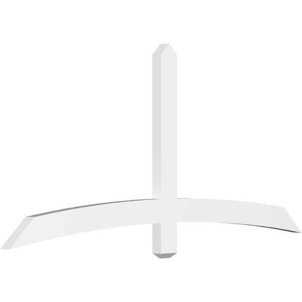 Ekena Millwork Bellingham Architectural Grade PVC Gable Bracket, 72"W x 33"H x 2"D x 4"F, 11/12 Pitch GBP072X33X0204BEL00 - main